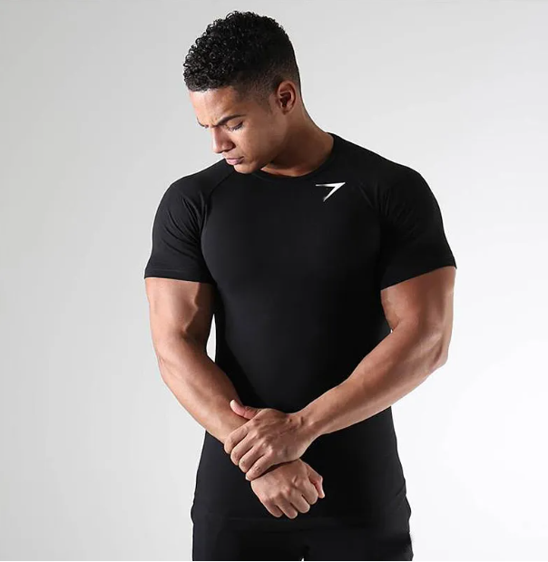 Summer Gym Men&#039;s Quick Dry Shark T Shirt Fitness Workout Compression Shirt Bodybuilding Undershirt Male Sports Clothing Short Sleeve Tee Tight Tops Sweatshirt