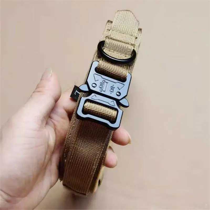 Nylon Tactical Dog Collar with Handle Adjustable and Durable Suitable for Medium Large Dogs Accessories Pet Items W250219
