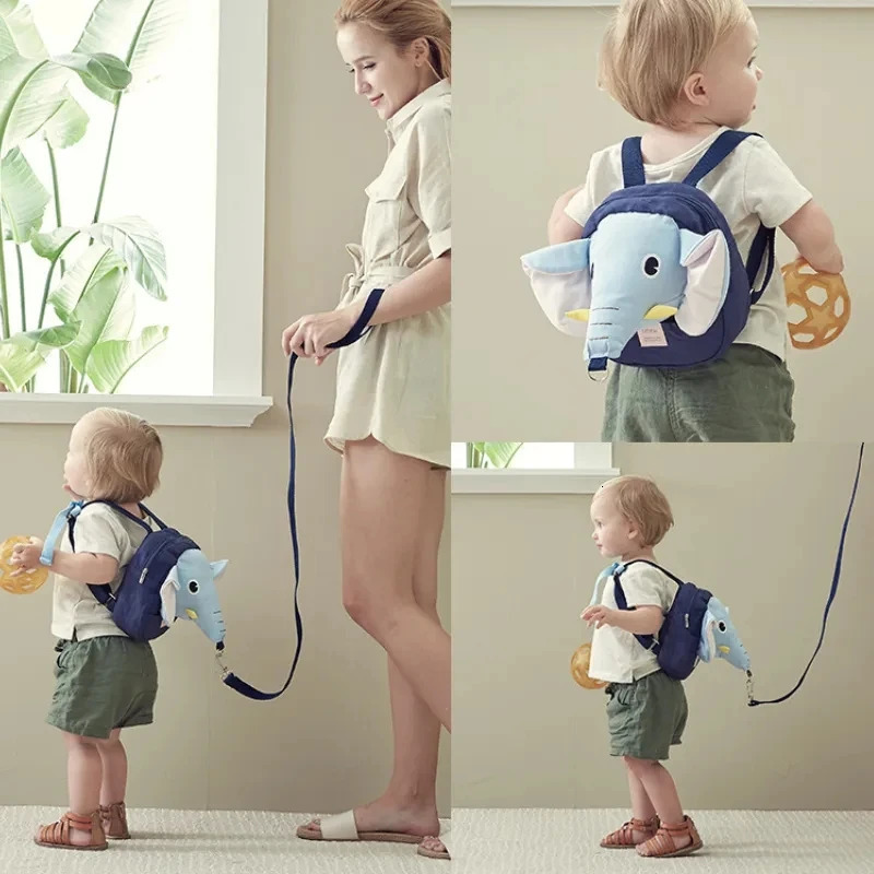 Baby Walker Children Anti Lost Harness Backpack Walking Elephant Bag Toddler Walking Safety Bag Strap For Kids Toddler 250219