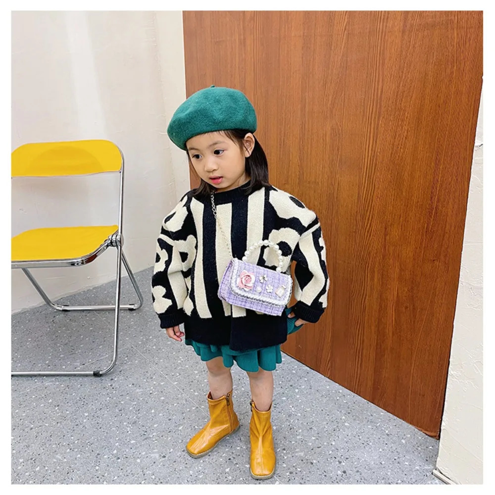 Childrens Small Square Bag Fashion Princess Handbag Girl Chain Shoulder Crossbody Bags 250219