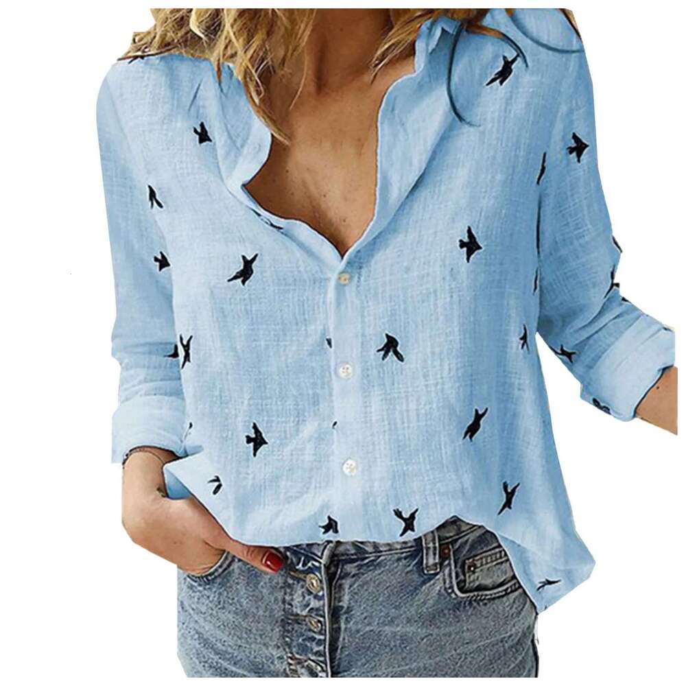 Casual Loose Long Sleeved En Shirts In Stock Plus Size Blouse For Women