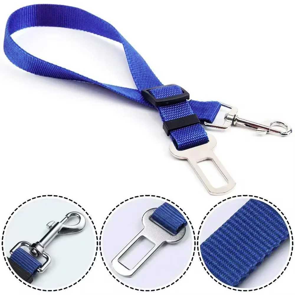 Dog Car Seat Belt Safety Protector Travel Pets Accessories Dog Leash Collar Breakaway Solid Car Harness Pet Car Seat BeltsXJ250218