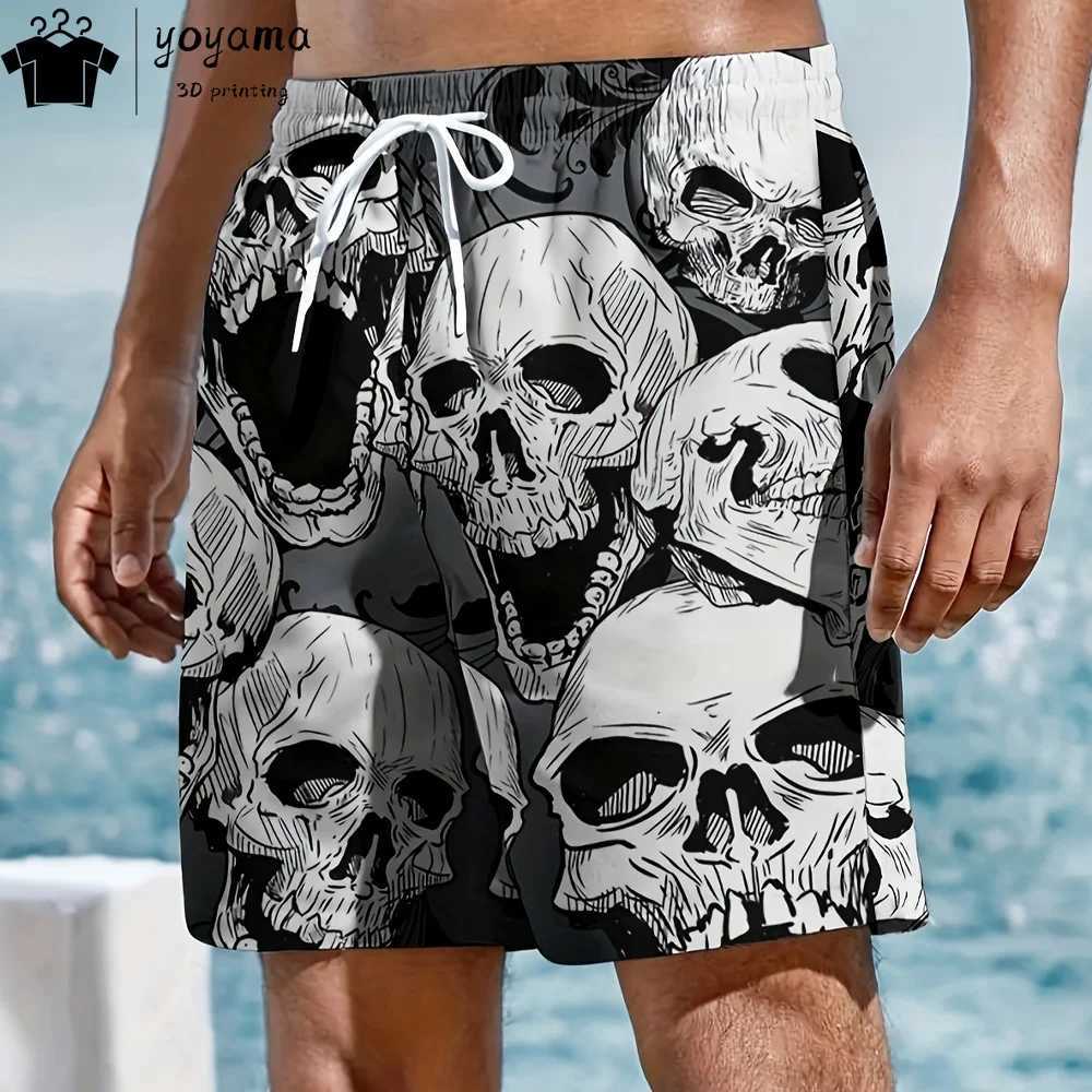 Fashion Skull Mens Clothing Summer Mens Shorts Drawstring Short Man Workout Jogging Mens Shorts Breathable Men Shorts Pants W250219