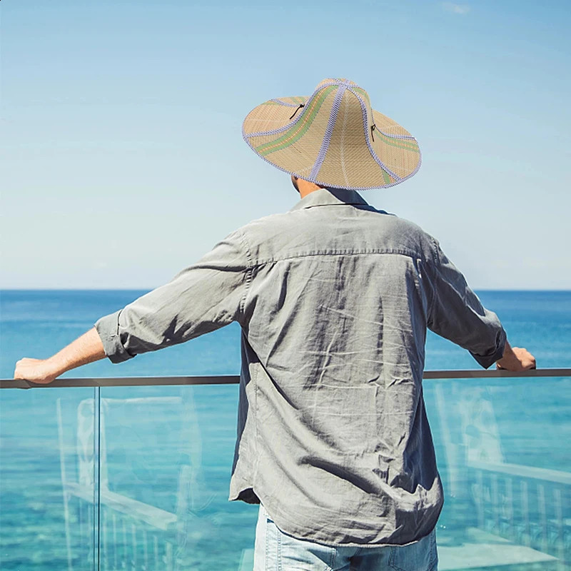 Summer Womens Folding Straw Hat Fashion Portable Rattan Anti ultraviolet Fishermans Mens Fishing Sunset 250117