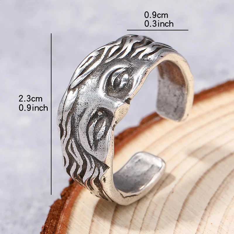 Vintage Venus Half Face Adjustable Rings for Men Women Literary Sculpture Silver Color Creative Ring Party Jewelry AccessoriesXJ250219