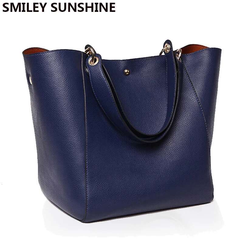 Brown 2021 Women Messenger Large Shoulder Big Leather Female Genuine Black Handbag Ladies Crossbody Bag Sac A Main Femme