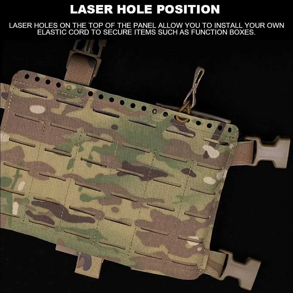 Tactical Chest Rig Vest Laser Cut Molle System Magazine Pouch Hunting Split Front Chest Rig Airsoft Shooting EquipmentXJ250219