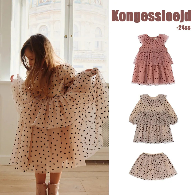 KS Spring Baby Girls Cotton Mesh Dress Skirt Kids Clothes Girls Dresses Infant Children Christmas Party Long Sleeve Dresses 250219