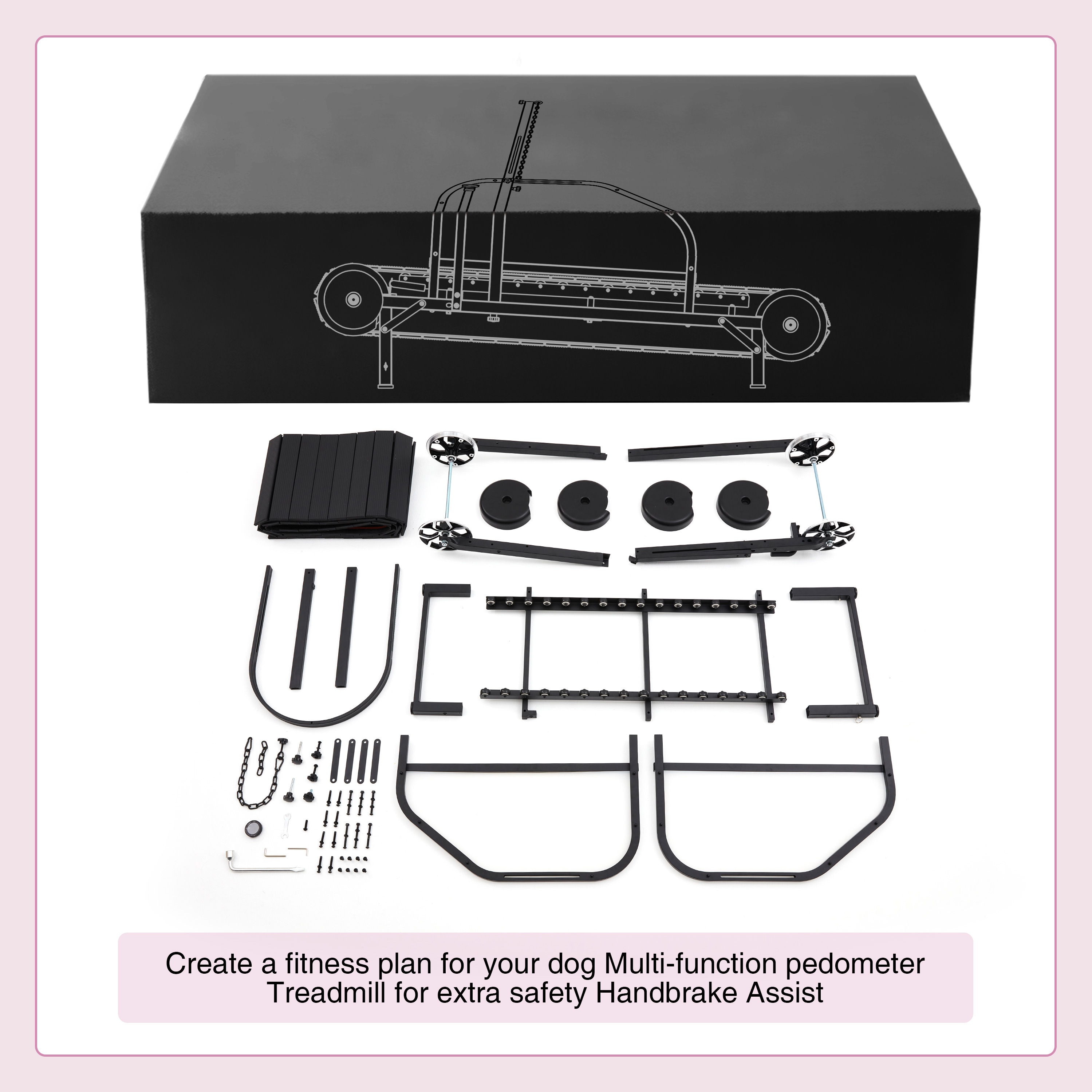 Larger Non-electric Equipment Dog Apparel Heavy Duty Running Fiess Treadmill Walking hines Unpowered Run Pet Dogs