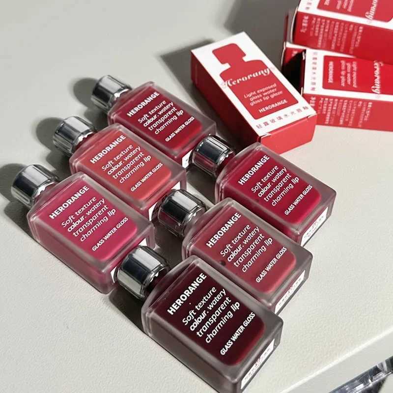Cherries Fruit Juice Lip Gloss Glass Water Gloss Charming Lip Glaze Moisturizing Watery Lithesome Liquid Lipstick Lips MakeupW250219