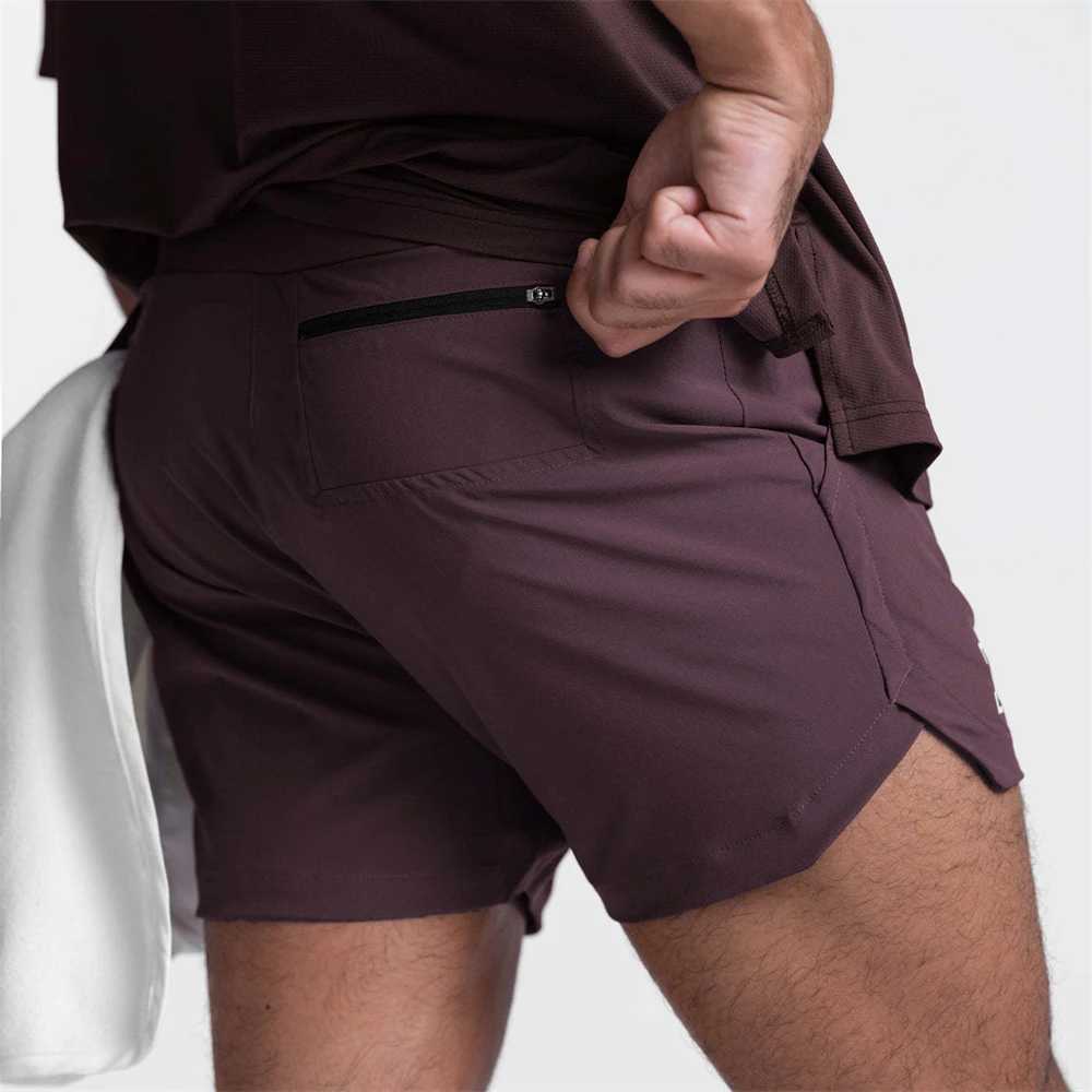 Men's Shorts LYFT Quick Dry Multi functional Pocket Single layer Running Gym Fitness Training Shorts Mens Jogging Bottom z250219