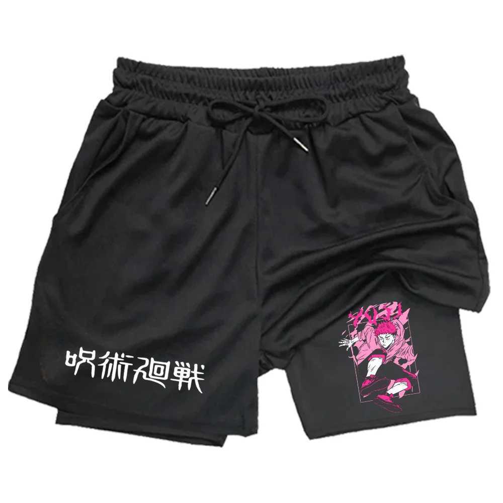 New Casual Quick-drying Double-layer Shorts Mens Gym Multi-functional Training Shorts Summer Running Two-in-one Shorts S-2XL W250219