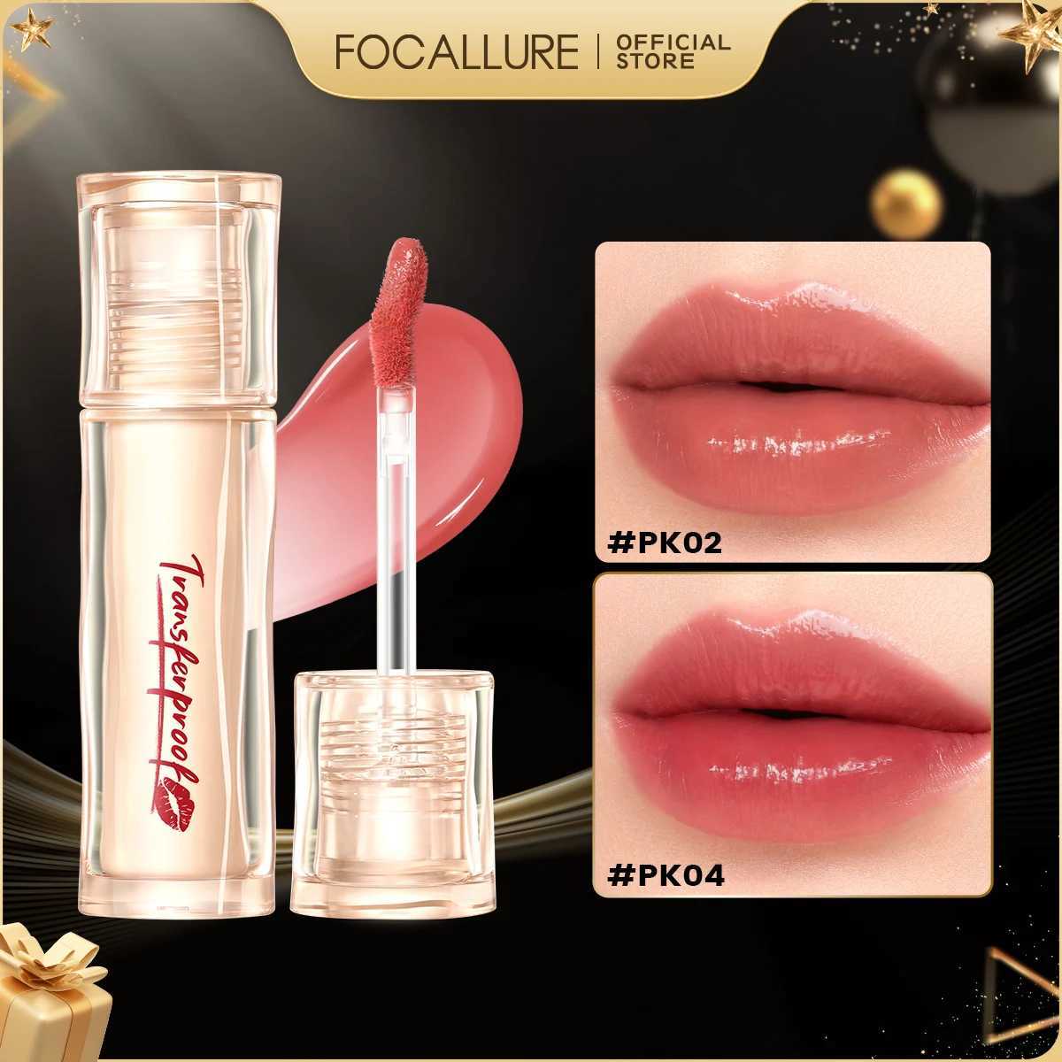 FOCALLURE Glazed Shine Liquid Lipstick Waterproof Lightweight Lip Glosses Transferproof Moisturizing Lip Tints Makeup CosmeticsW250219