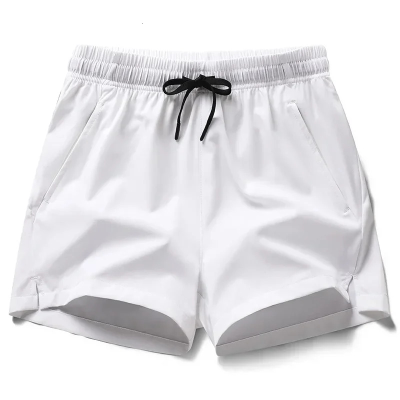 mens fitness lightweight sports pants summer casual pocket shorts basic solid color jogging beach 250219