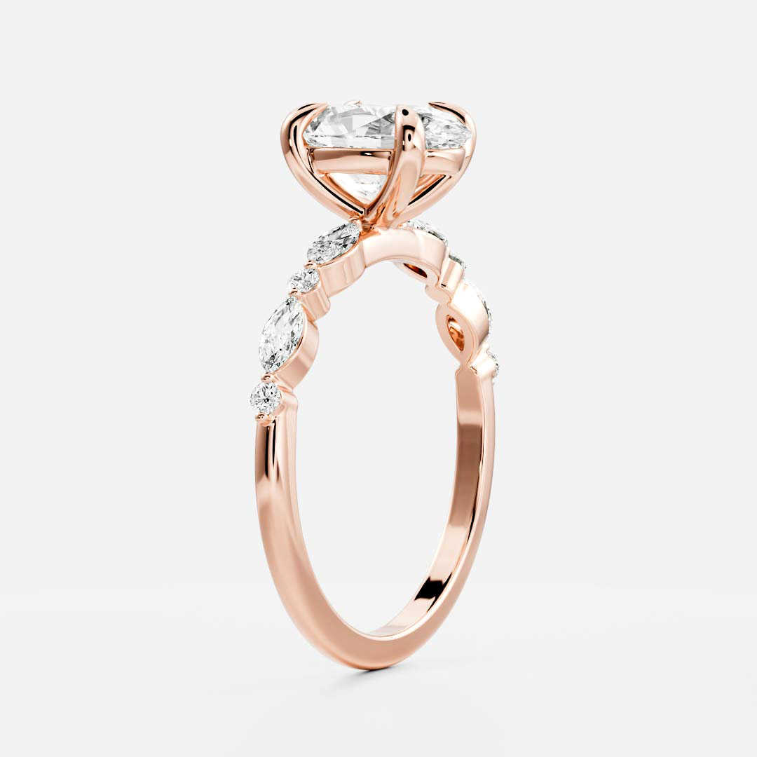 Luster Jewelry High Quality Oval 3ct Moissanite Engagement Wedding Ring for Women 10k/14k/18k Gold