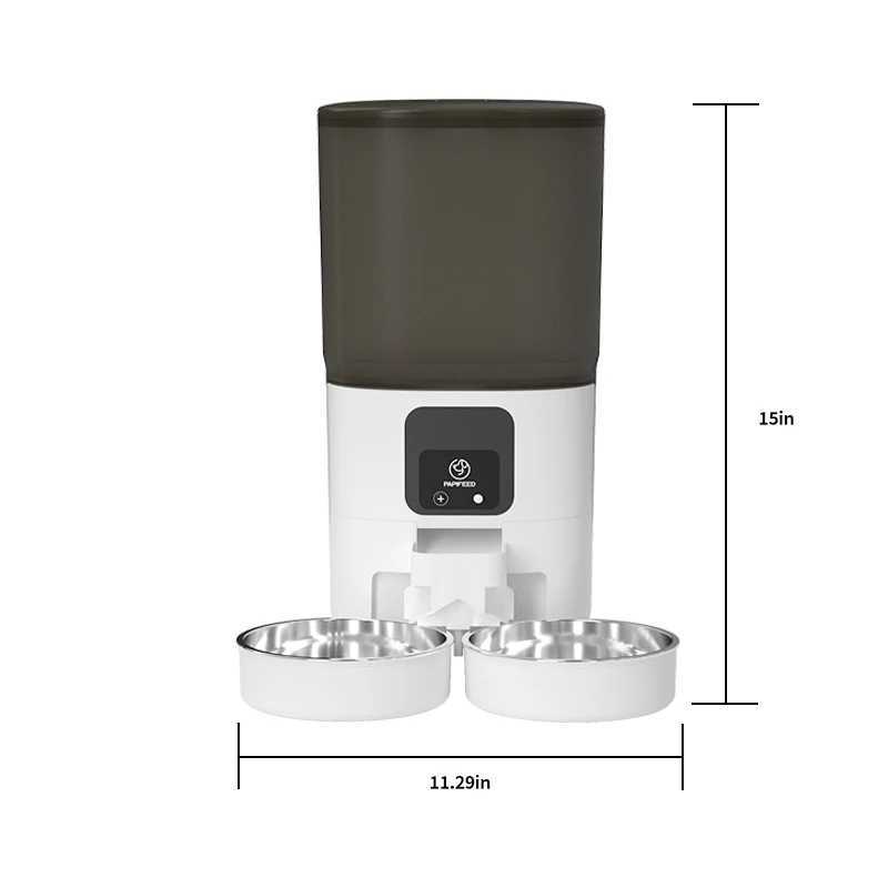 Dog Feeders PAPIFEED cat double bowl smart automatic feeder cat food dog food pet food dispenser 7L large capacity connect wifi timer dosing H250218