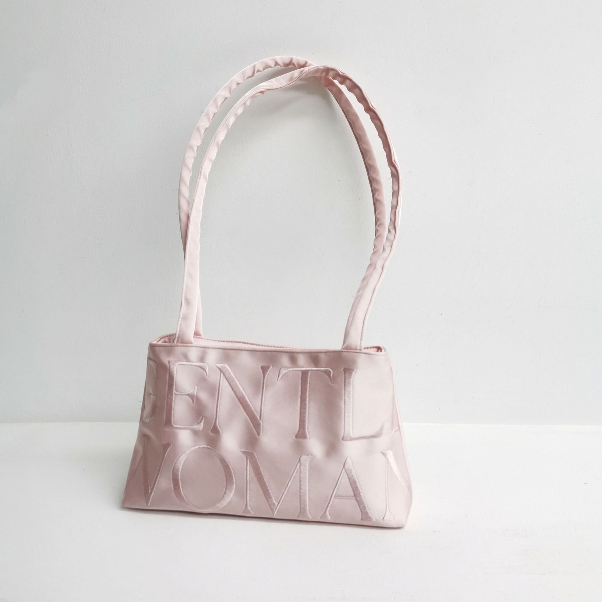 Thailand GW Shubao Small Popular Design Satin Letter Embroidery Fashion Versatile One Shoulder Crossbody Handheld Underarm Bag