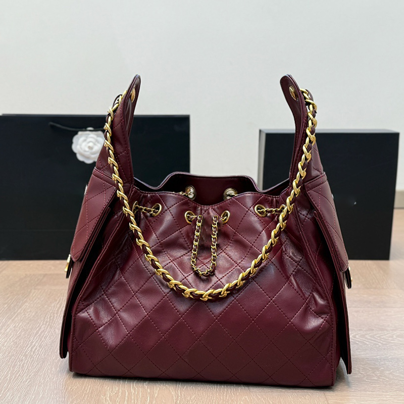 Luxury Large Capacity Tote Bag Women Designer Shoulder Trend Handbag Underarm Outdoor Travel Crossbody Wallet Leather Diamond Check Card Holder Pochette