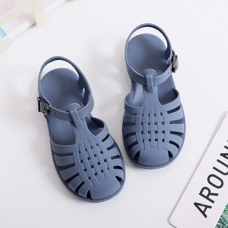 Sandalia Child Beach Shoes for Sea Summer Girls Gladiator Sandals Baby Soft Non-slip Princess Jelly Shoes Boy Roman Flip-flops 250311