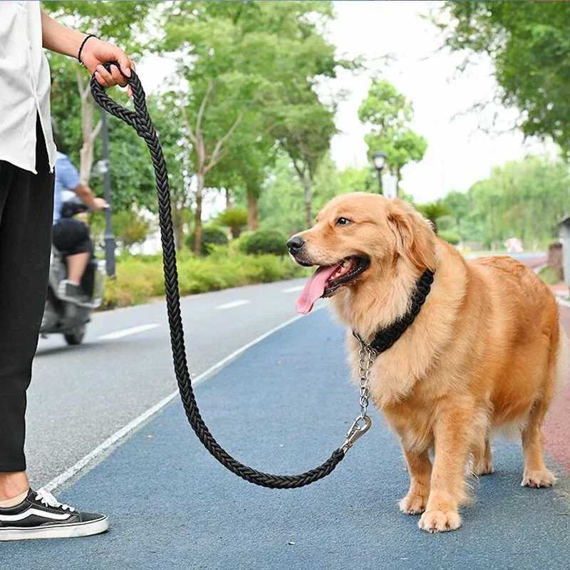 Heavy Duty Large Dog Leash Durable Nylon Braided Lead for Small Medium Big Dogs Bully Walking Hunting Camping Pet AccessoriesXJ250218