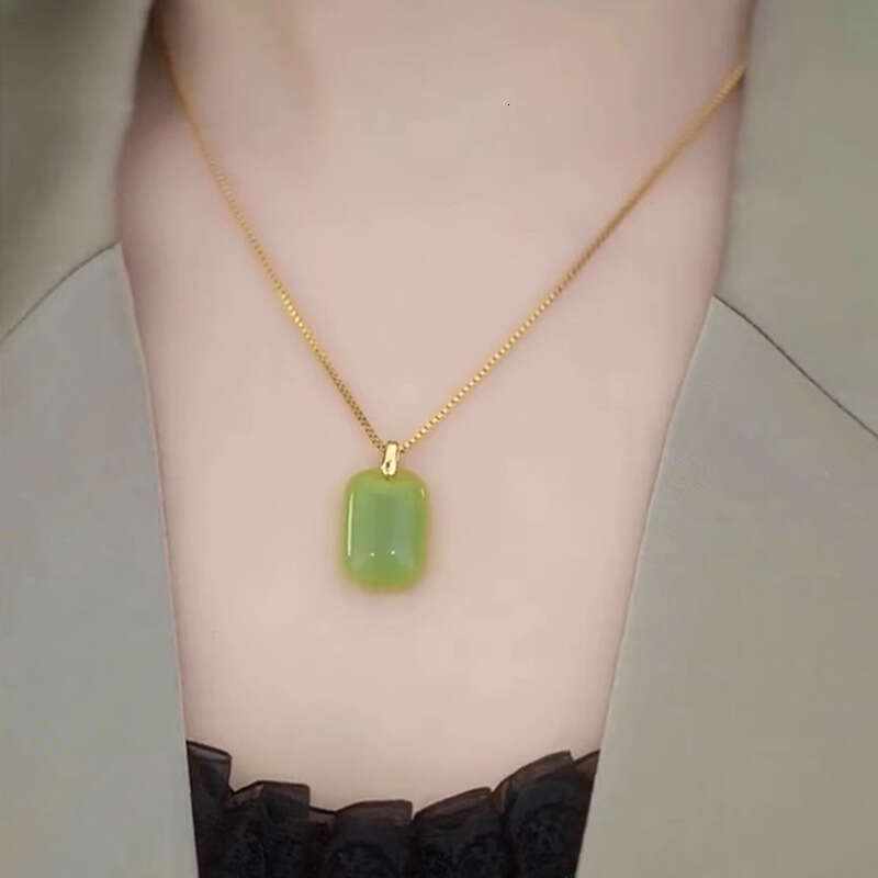 New Chinese style Rushi brand, high-end feeg necklace, women's safety and safety, collarbone, non fading titanium steel, antique necklace