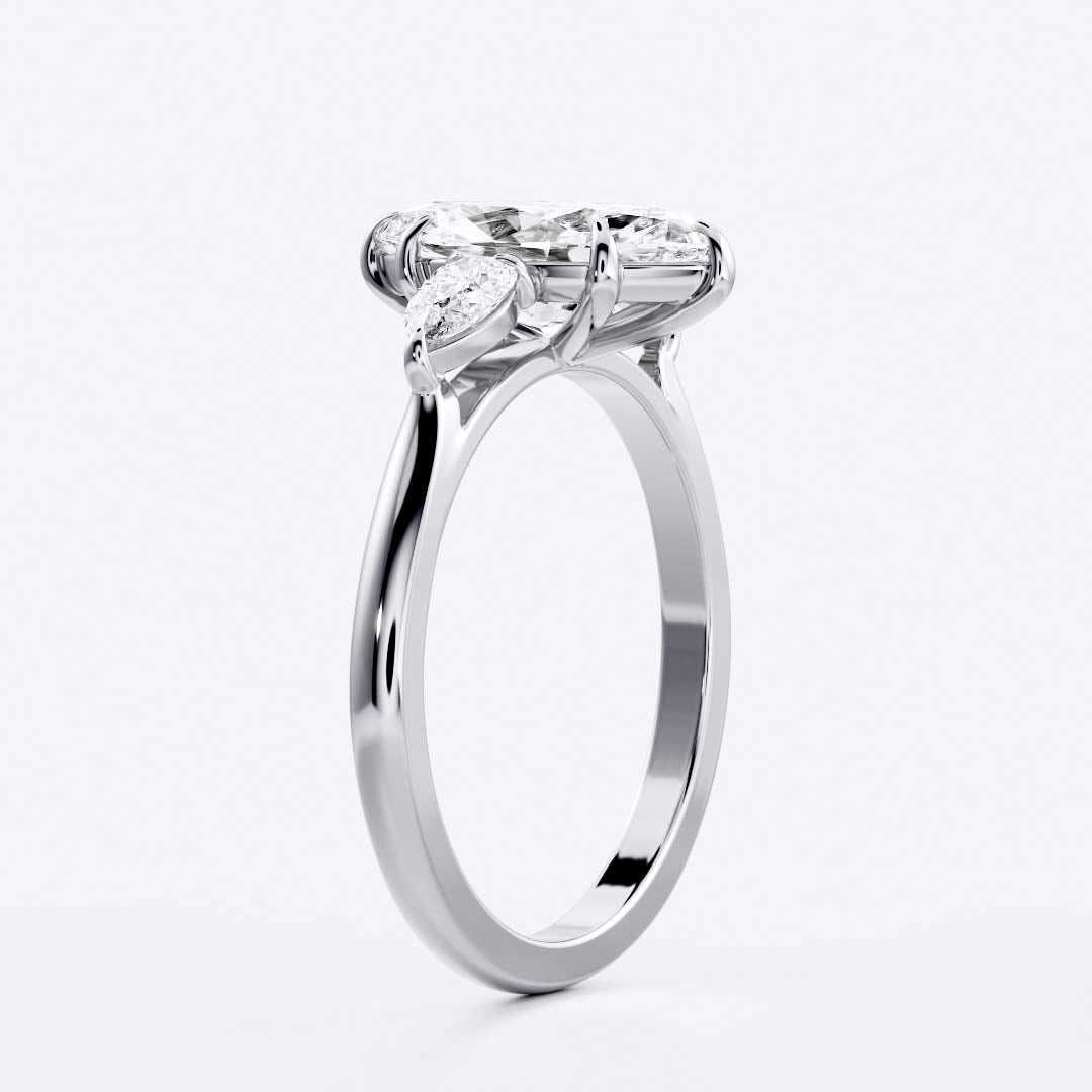 Luster Jewellery 10k/14k/18k Gold Fine Jewelry Ring With 1ct+0.2ct Moissanite Women Fashion Marquise Ring