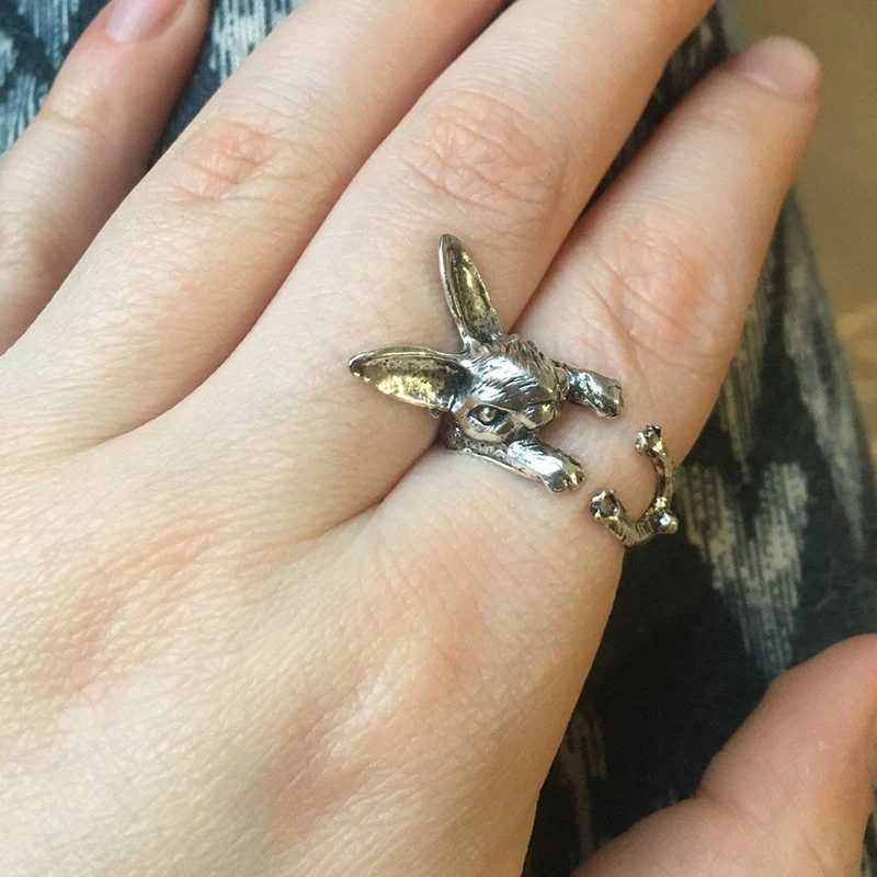 Frog Toad Animal Rings for Women men Artistic Design Retro Opening Resizable Unisex Female Statement Rings Silver Color GiftXJ250219