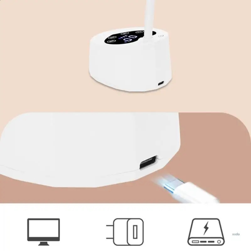 Rechargeable Nail Lamp Nail Light Quick-Drying Nail Lamp with Heart Base Nail Dryer Flexible Nail Light for Gels Nails 250214