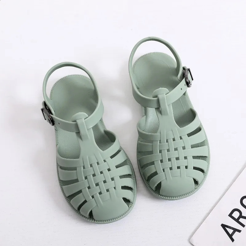 Sandalia Child Beach Shoes for Sea Summer Girls Gladiator Sandals Baby Soft Non-slip Princess Jelly Shoes Boy Roman Flip-flops 250311