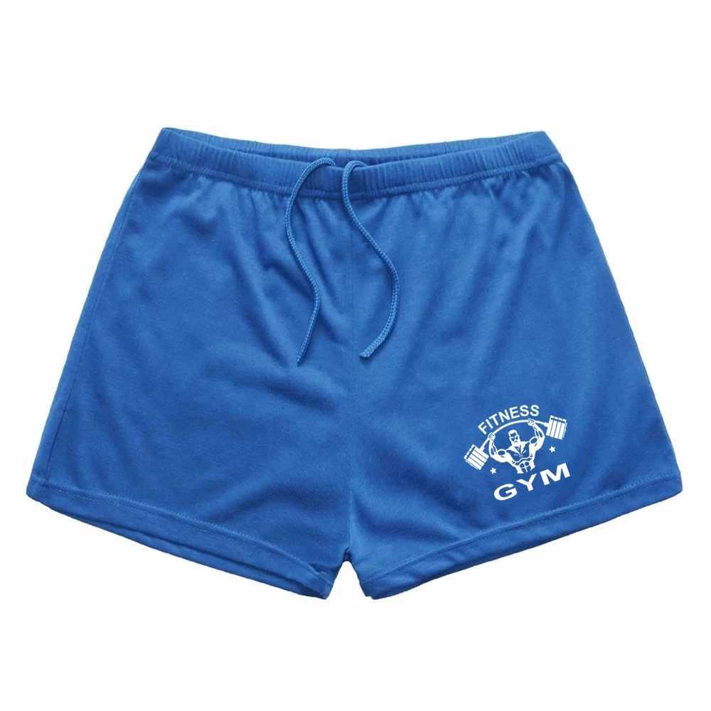 New fitness trend refreshing breathable sports shorts with dumbbell print pattern for running and summer slimming training W250219