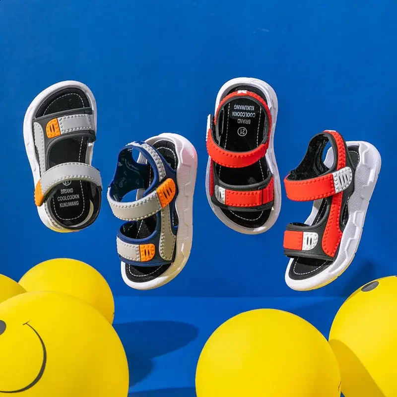 Summer Baby Sandals Solid Color Baby Boy Sandals Soft Sole Anti-slip Boys Girls Sandals Toddler Baby Shoes Beach 250218