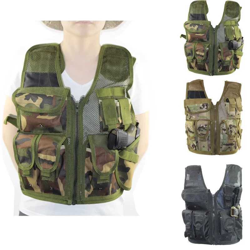 Tactical Equipment Molle Mesh Vest Hunting Armor Vest CS Paintball Combat Protective Vest For hunting clothesXJ250219