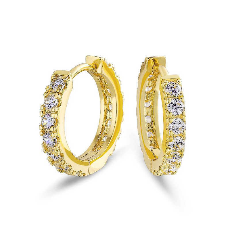 Classic Jewelry S925 Sterling Silver Moissanite Earrings Pull Through Earrings Silver