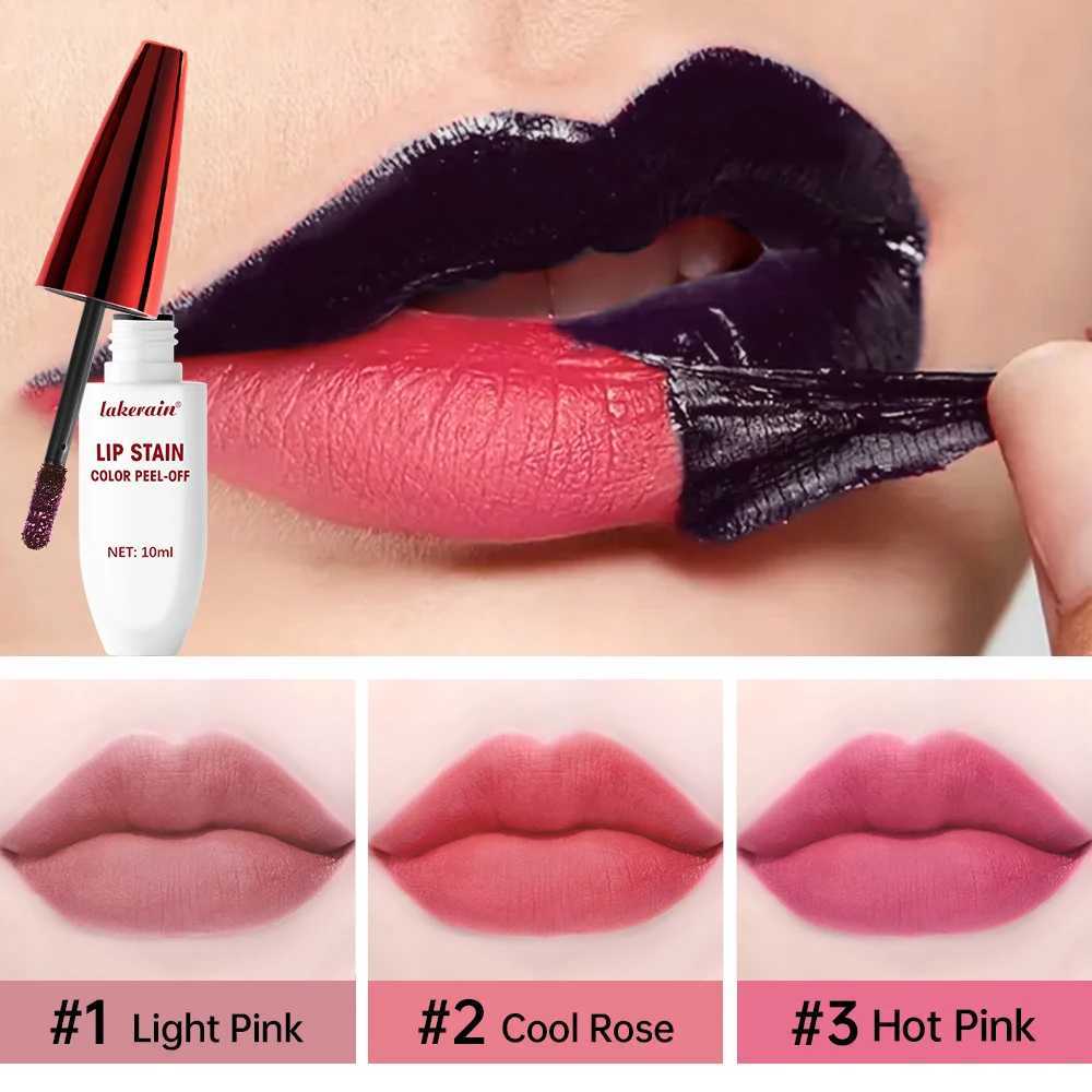 3 Colors Lip Stain Color Peel-Off Stick Set Long-lasting Waterproof Pink Liquid Lip Gloss No Fading And Non-stick Cup Lip GlossW250219