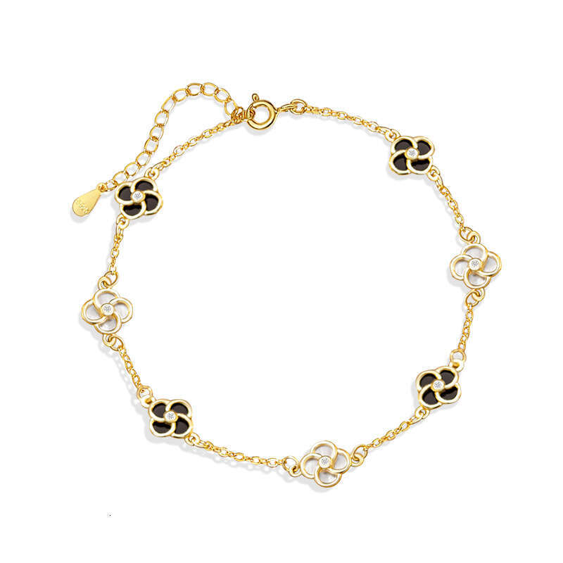 Lucky Clover sterg sier for women, niche design, light wer bracelet, ins style heart-shaped bracelet