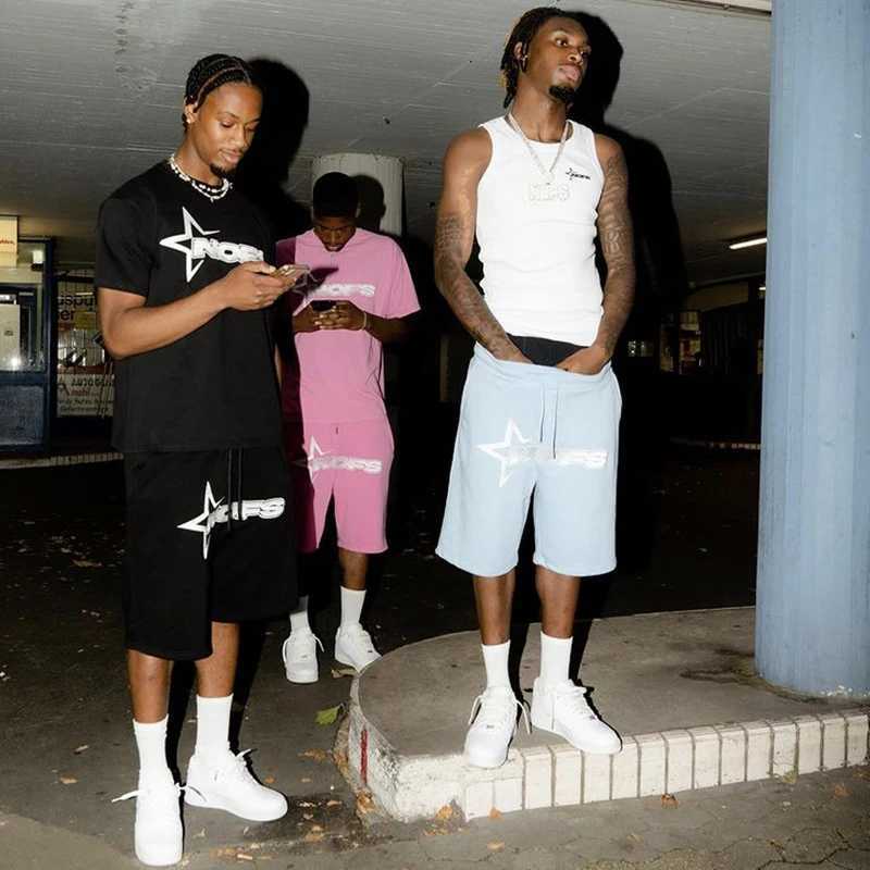 Summer Casual Sports Suit For Men Comfortable Breathable Clothing Running Sets Fitness Tracksuit T-shirt+Shorts Two-Piece SetXJ250218