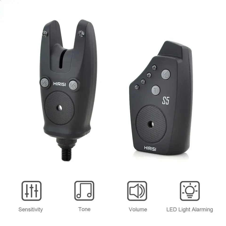 Hirisi Wireless Carp Fishing Alarm Set Waterproof Fishing Bite Alarms Fishing Bite Indicator Fishing Accessories S5 250218