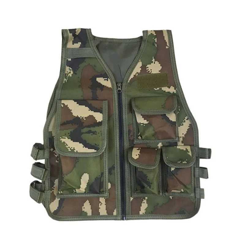 Kids Tactical Vest Hunting Combat Bulletproof Uniform Special Costumes Forces Children Camouflage Jungle ClothingXJ250219