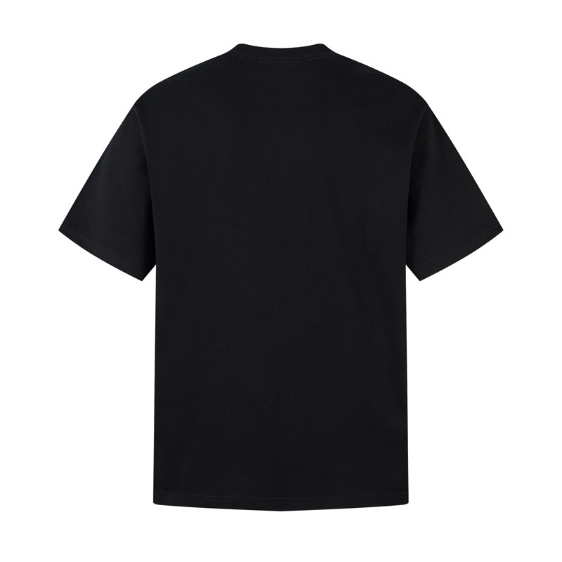 American Fashion Personality Design Bead Letter Short Sleeved T-shirt Men's Summer New Style Chinese Fashion Loose Casual Round Neck Solid Color 