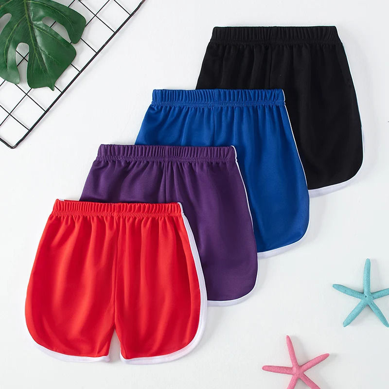14 Piece Childrens Sports Pants Boy Running And Playing Comprehensive Training Shorts Girl Exercising Solid Color 250219