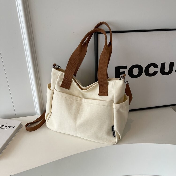 College student class canvas for women 2025 new leisure commuting large capacity single shoulder crossbody tote bag #swissmilitary