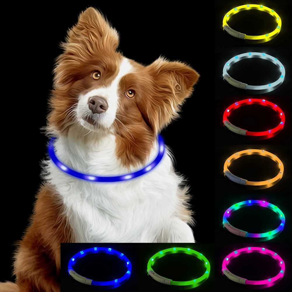 Night Luminous Charge Collar Pet Accessories Night Safety Flashing Glow Collar Dog Loss Prevention Led Usb Dog Collar W250219