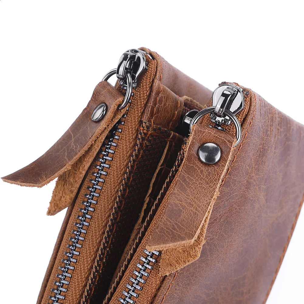 Men Wallets 100% Genuine Cow Leather Short Card Holder Purse High Quality y Male Wallet 250218