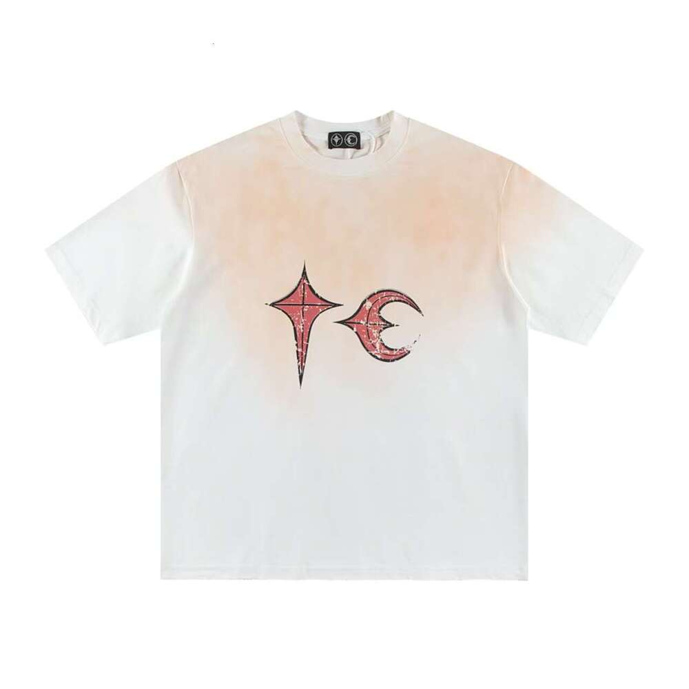 Thug New 25SS Trendy Brand Club Waste Soil Style Men's and Women's Heavy Industry Old Wear Short Sleeve T-shirt Summer