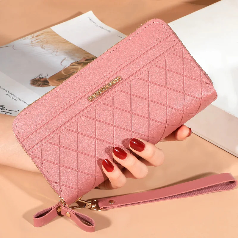 Long Womens Wallet Female Purses Tassel Coin New Purse Card Holder Wallets Double Quality Zipper Pu Leather Clutch Y Money Phone Bag 250218