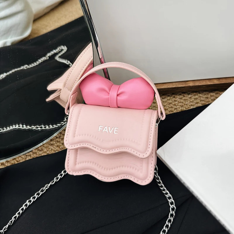 Kids Purses and Handbags Mini Crossbody Bag Cute Bow Little Girl Small Pouch Toddler Purse Hand Bag PU Children Bags 250219