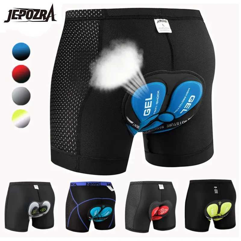Men's Shorts JEPOZRA Cycling Shorts Breathable Mesh Cycling Shorts for Men 5D Gel Pad Shockproof MTB Bike Shorts z250219
