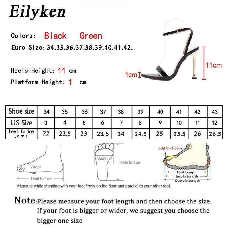 Narrow Band Ankle Buckle Strap Green High Heels Sandals Women's Pointed Toe Party Female Shoes Sandalias Mujer