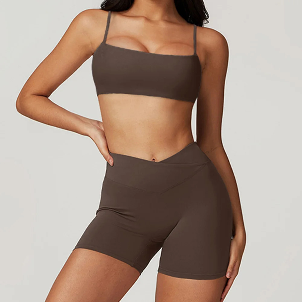 Yoga Set Women Gym Tracksuit 2 Piece Shorts Sport Suit Fitness Clothes Push Up Shorts Sports Underwear Running Workout Sportwear 250219