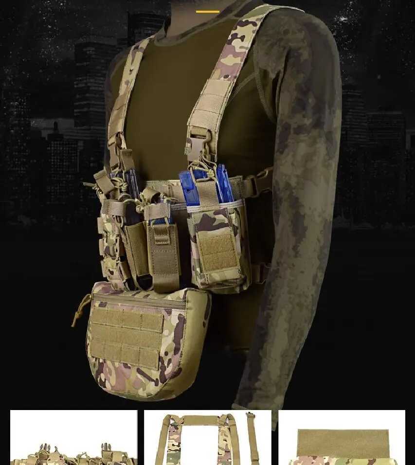 Military Enthusiast Outdoor D3 Tactical Chest Hanging Multifunctional Vest MC Lightweight Bellyband Vest SetXJ250219